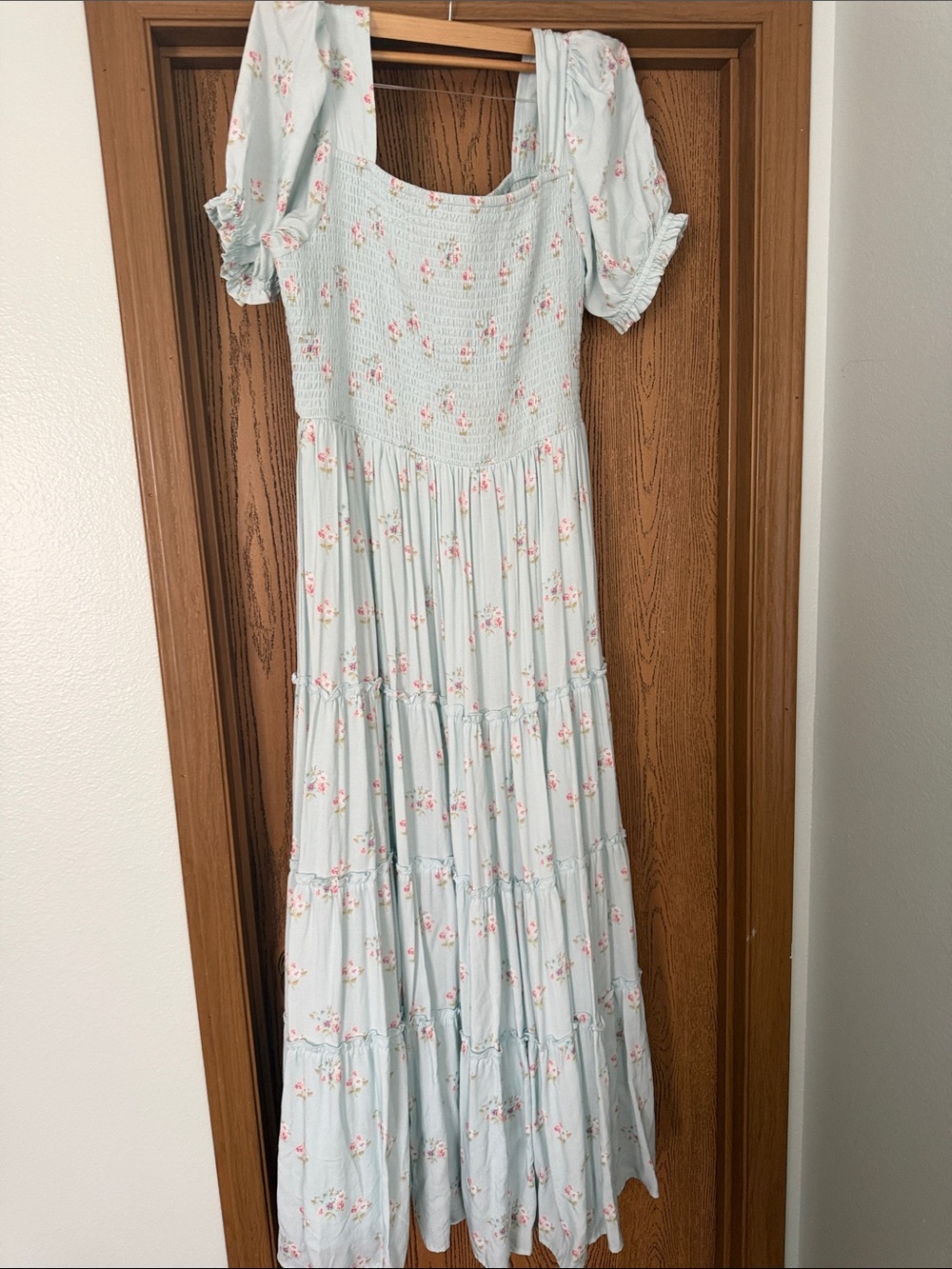 JessaKae Blue Floral Tiered Maxi Dress size 1XL - Picture 8 of 8